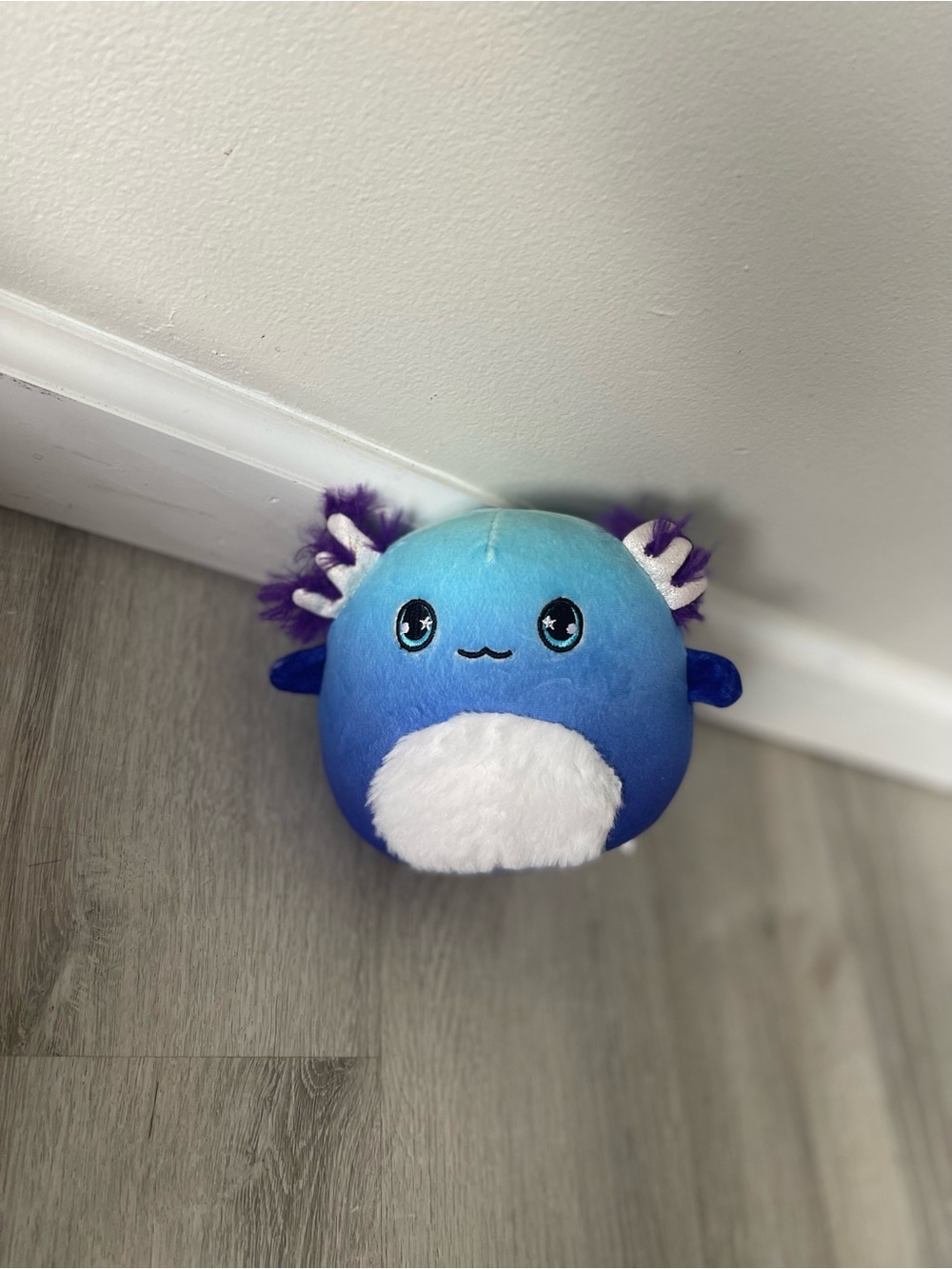 Squishmallows Blue & Purple Axolotl Plush with White Belly